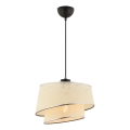 Lámpara colgante BARETTE 1xE27/60W/230V crema/cromo brillante