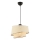 Lámpara colgante BARETTE 1xE27/60W/230V crema/cromo brillante