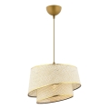 Lámpara colgante BARETTE 1xE27/60W/230V crema/dorada