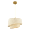 Lámpara colgante BARETTE 1xE27/60W/230V crema