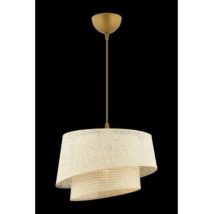 Lámpara colgante BARETTE 1xE27/60W/230V crema