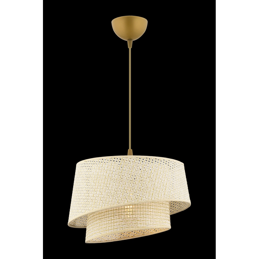 Lámpara colgante BARETTE 1xE27/60W/230V crema