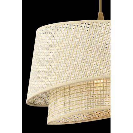 Lámpara colgante BARETTE 1xE27/60W/230V crema