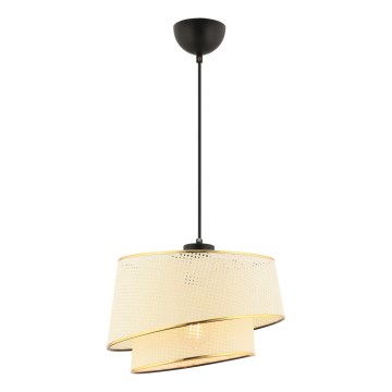 Lámpara colgante BARETTE 1xE27/60W/230V crema/oro