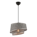 Lámpara colgante BARETTE 1xE27/60W/230V gris/cobre brillante