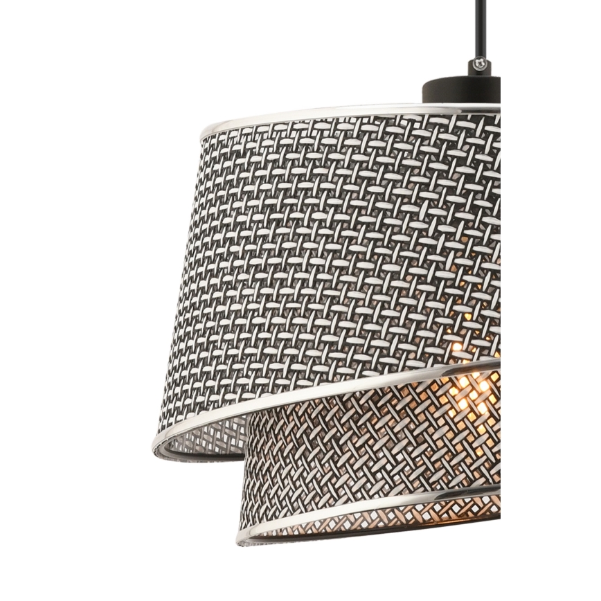 Lámpara colgante BARETTE 1xE27/60W/230V gris/cobre brillante