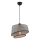 Lámpara colgante BARETTE 1xE27/60W/230V gris/negro