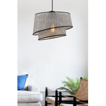 Lámpara colgante BARETTE 1xE27/60W/230V gris/negro