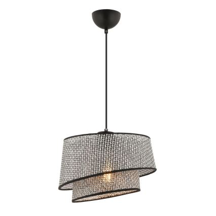 Lámpara colgante BARETTE 1xE27/60W/230V gris/negro