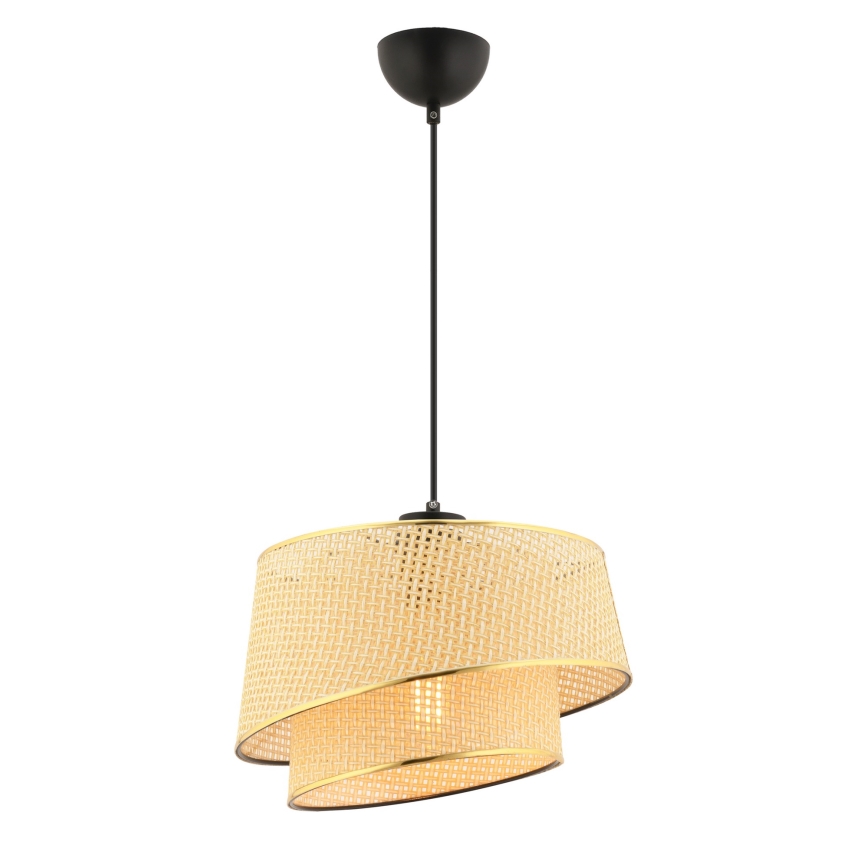 Lámpara colgante BARETTE 1xE27/60W/230V marrón/dorado