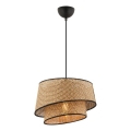 Lámpara colgante BARETTE 1xE27/60W/230V marrón/negra