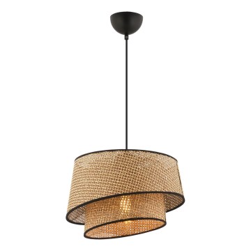 Lámpara colgante BARETTE 1xE27/60W/230V marrón/negra
