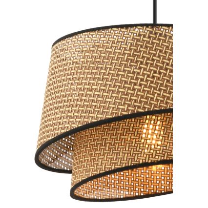 Lámpara colgante BARETTE 1xE27/60W/230V marrón/negra