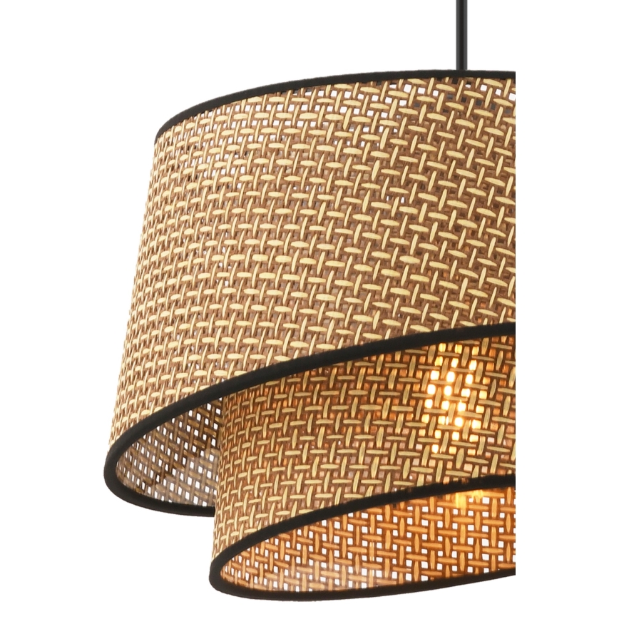 Lámpara colgante BARETTE 1xE27/60W/230V marrón/negra