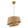 Lámpara colgante BARETTE 1xE27/60W/230V marrón/oro