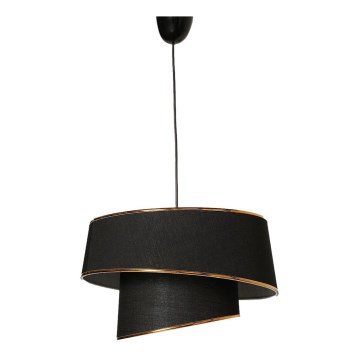 Lámpara colgante BARETTE 1xE27/60W/230V negro/cobre