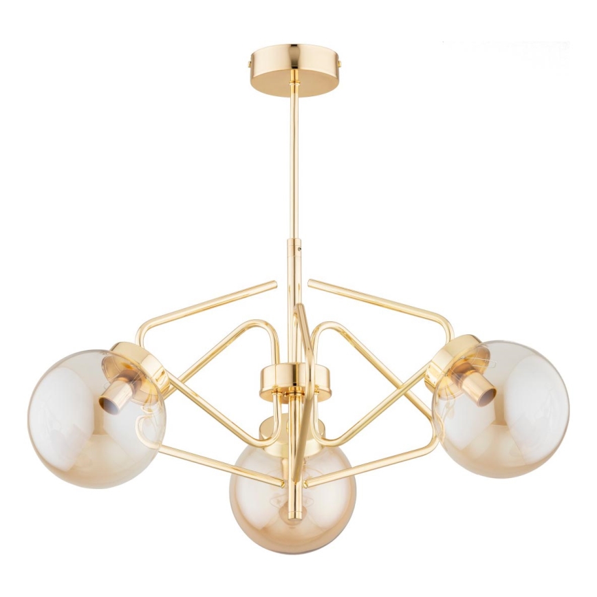 Lámpara colgante BARSUM 3xE14/10W/230V dorado