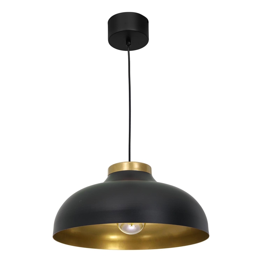 Lámpara colgante BASCA 1xE27/60W/230V negro/dorado