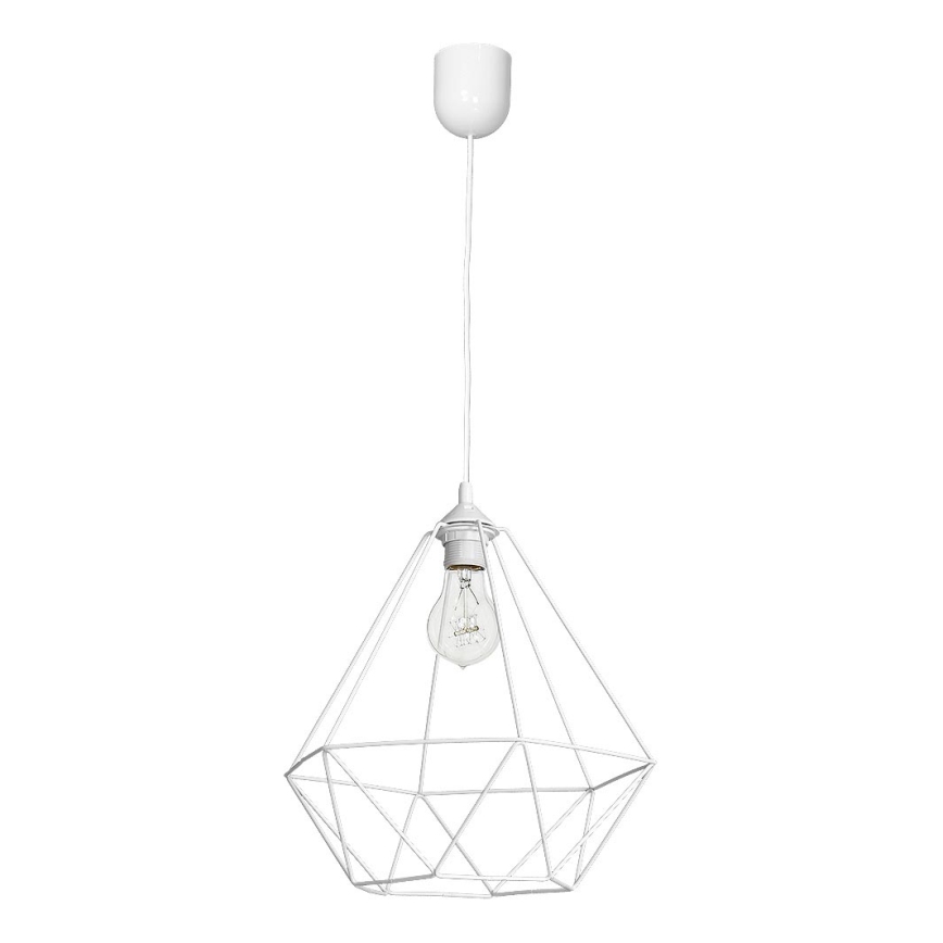 Lámpara colgante BASKET 1xE27/60W/230V blanca