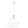 Lámpara colgante BASKET 1xE27/60W/230V blanca