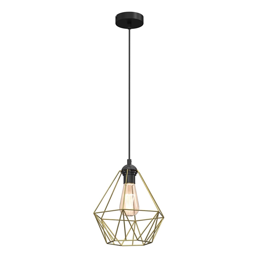 Lámpara colgante BASKET 1xE27/60W/230V diá. 25 cm dorado
