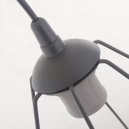 Lámpara colgante BASKET 1xE27/60W/230V gris