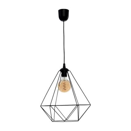 Lámpara colgante BASKET 1xE27/60W/230V negra