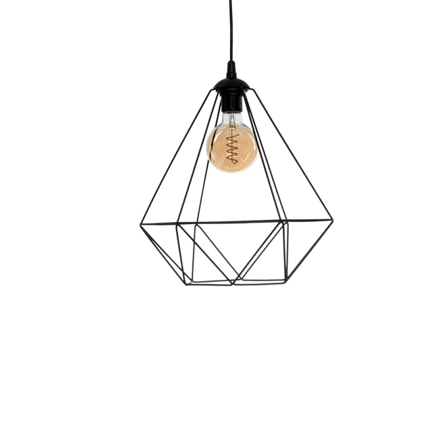 Lámpara colgante BASKET 1xE27/60W/230V negra