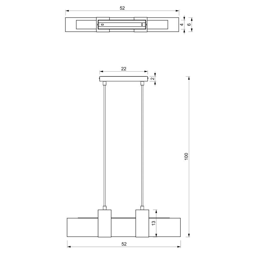 Lámpara colgante BELEN 3xGU10/8W/230V