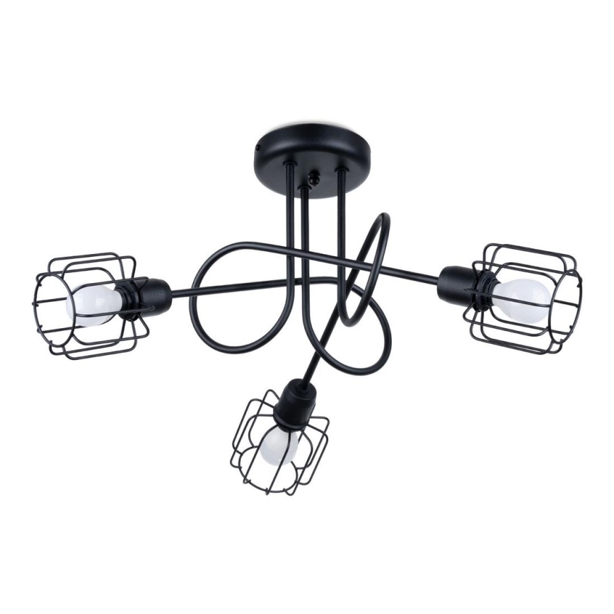Lámpara colgante BELUCI 3xE14/40W/230V negro