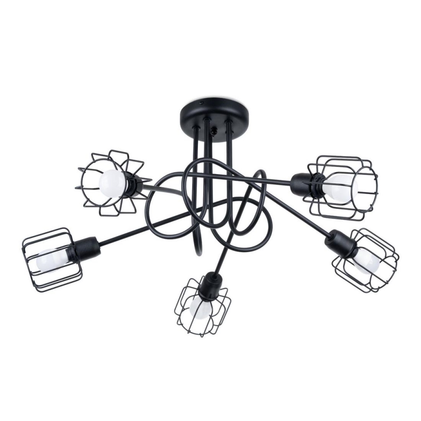Lámpara colgante BELUCI 5xE14/40W/230V negro