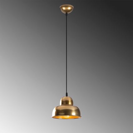 Lámpara colgante BERCESTE 1xE27/40W/230V dorado