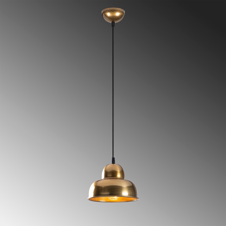 Lámpara colgante BERCESTE 1xE27/40W/230V dorado