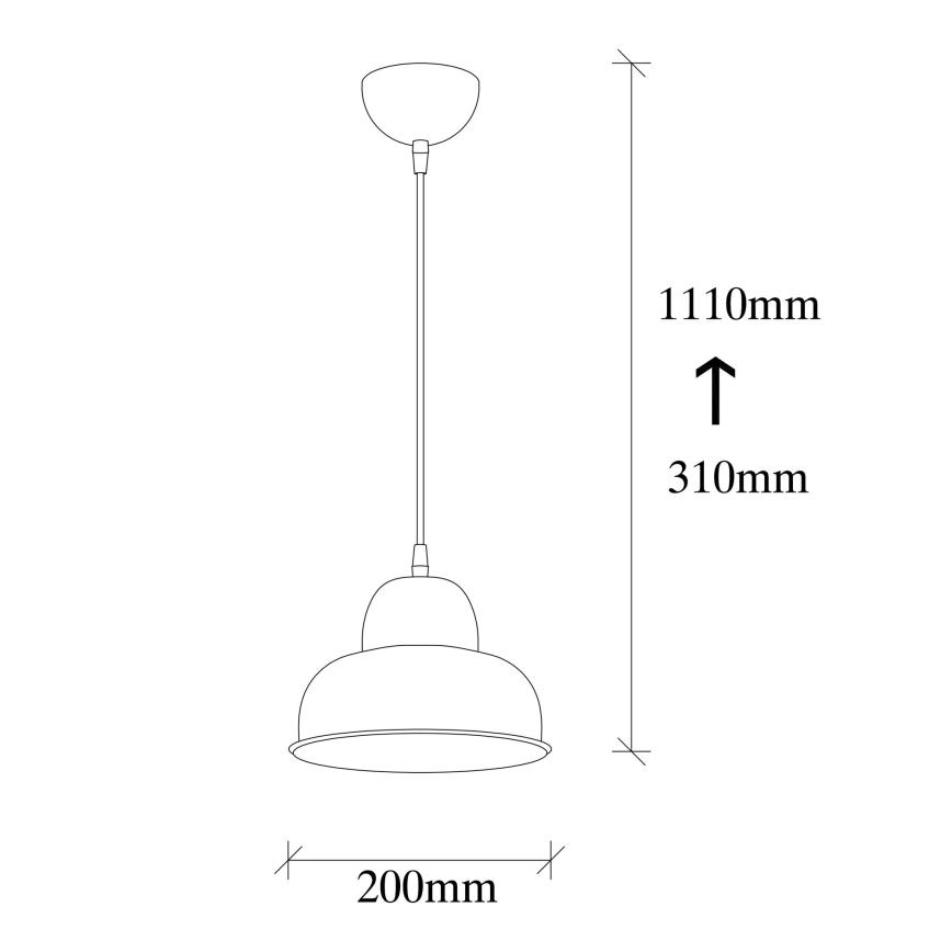 Lámpara colgante BERCESTE 1xE27/40W/230V dorado