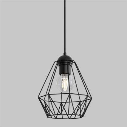 Lámpara colgante BERGEN 1xE27/60W/230V negro