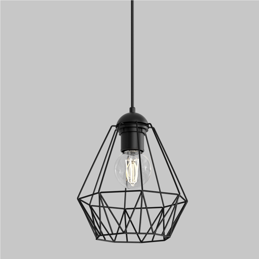 Lámpara colgante BERGEN 1xE27/60W/230V negro