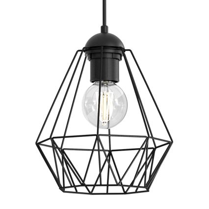 Lámpara colgante BERGEN 1xE27/60W/230V negro