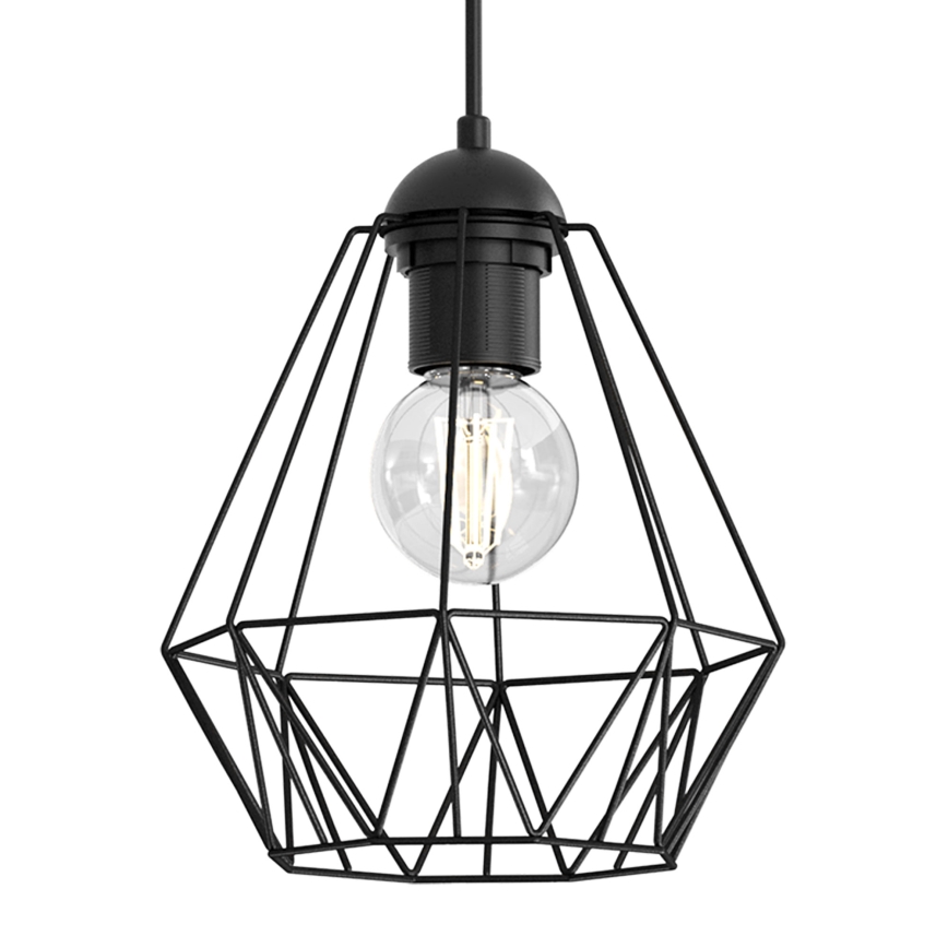 Lámpara colgante BERGEN 1xE27/60W/230V negro