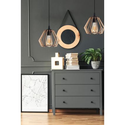 Lámpara colgante BERGO 1xE27/60W/230V negro