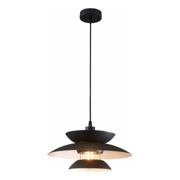 Lámpara colgante BERIT 1xE27/20W/230V negro