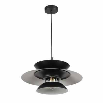 Lámpara colgante BERIT 1xE27/20W/230V negro