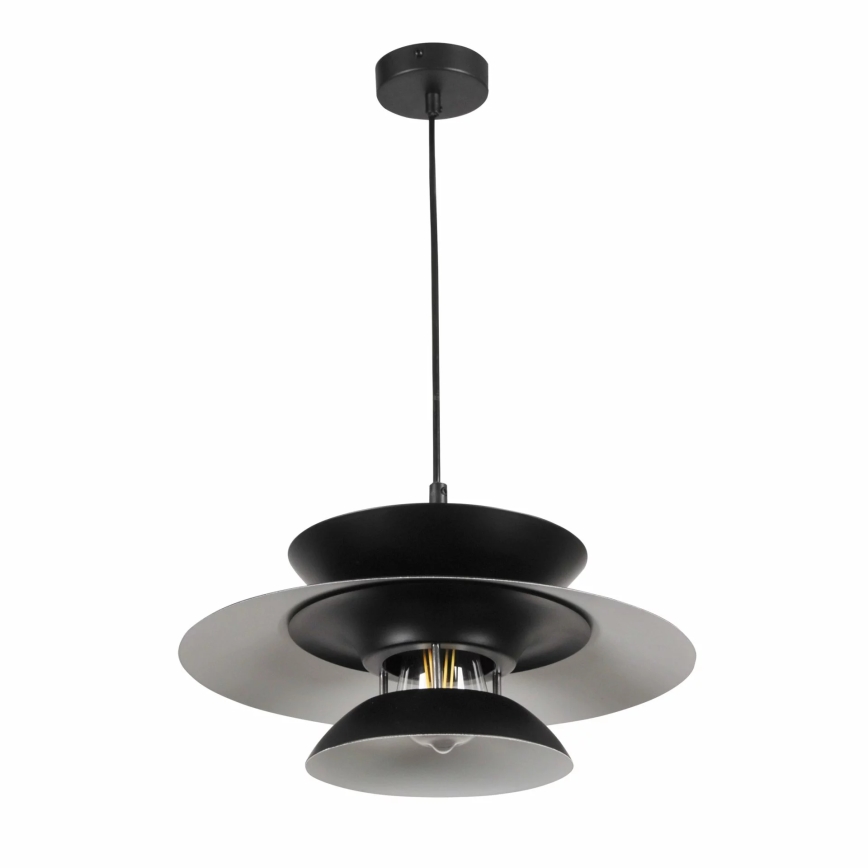 Lámpara colgante BERIT 1xE27/20W/230V negro