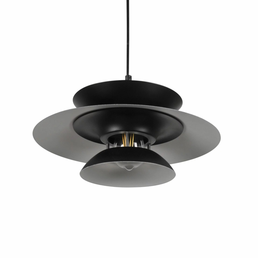Lámpara colgante BERIT 1xE27/20W/230V negro