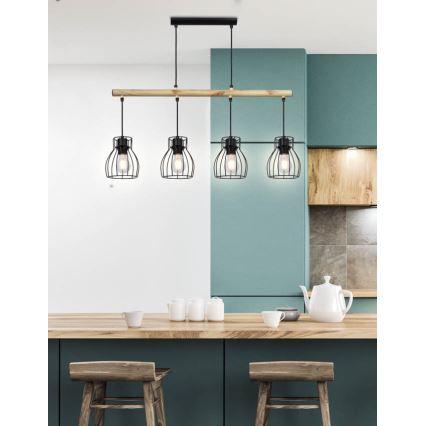 Lámpara colgante BERNITA 4xE27/60W/230V