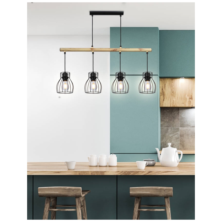 Lámpara colgante BERNITA 4xE27/60W/230V