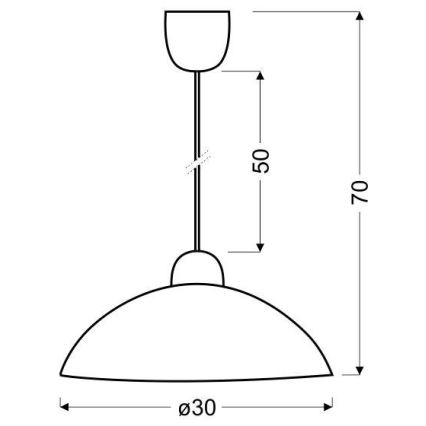 Lámpara colgante BILBAO 1xE27/60W/230V