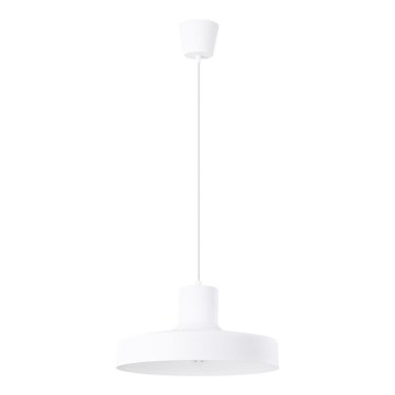 Lámpara colgante BILO 1xE27/15W/230V diá. 35 cm blanco
