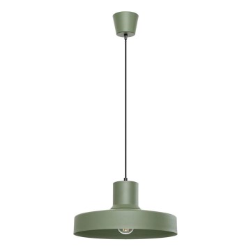 Lámpara colgante BILO 1xE27/15W/230V diá. 35 cm verde