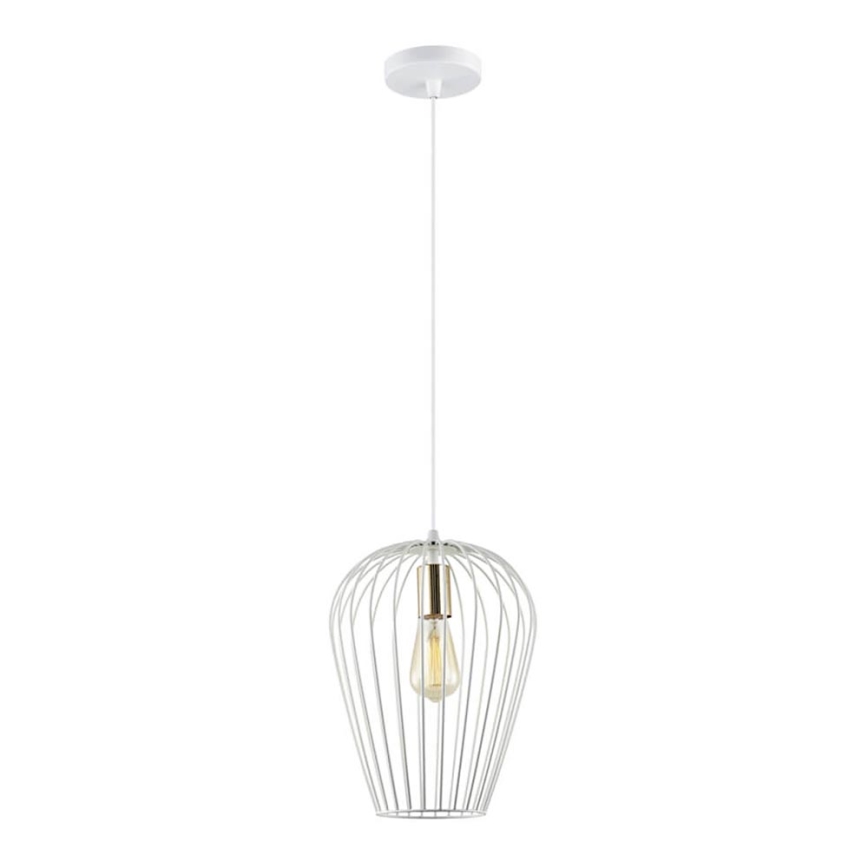 Lámpara colgante BLANCHE 1xE27/11W/230V blanco
