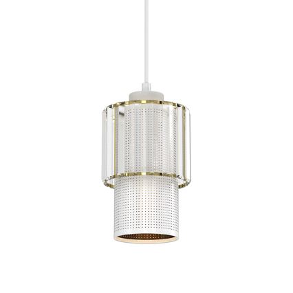 Lámpara colgante BLANCO 1xE27/60W/230V blanco
